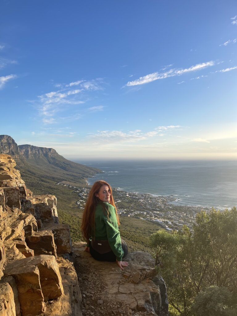 Hannah at Kloof Corner at sunset