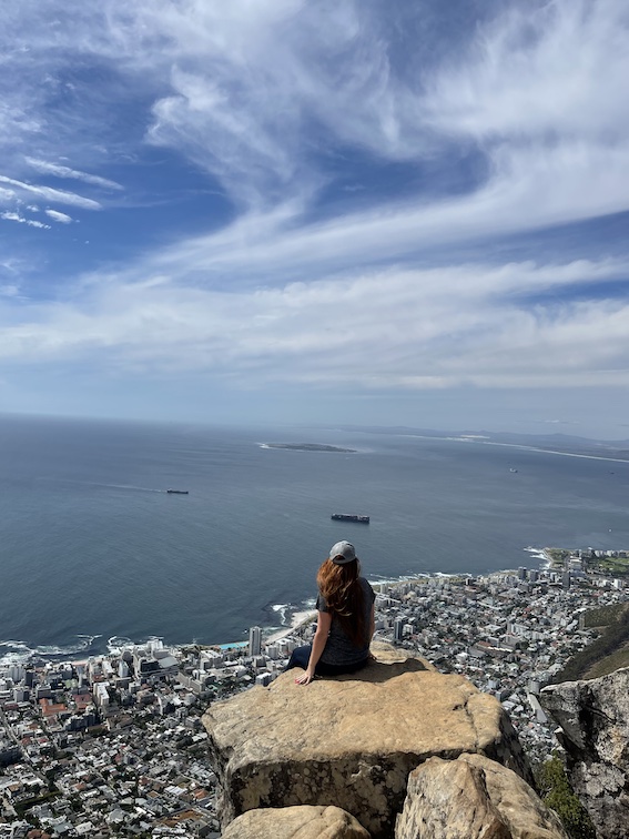 Sitting on the Lion's Head Summit