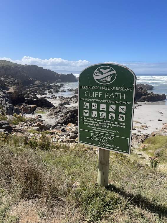 Hermaus Cliff Path Sign