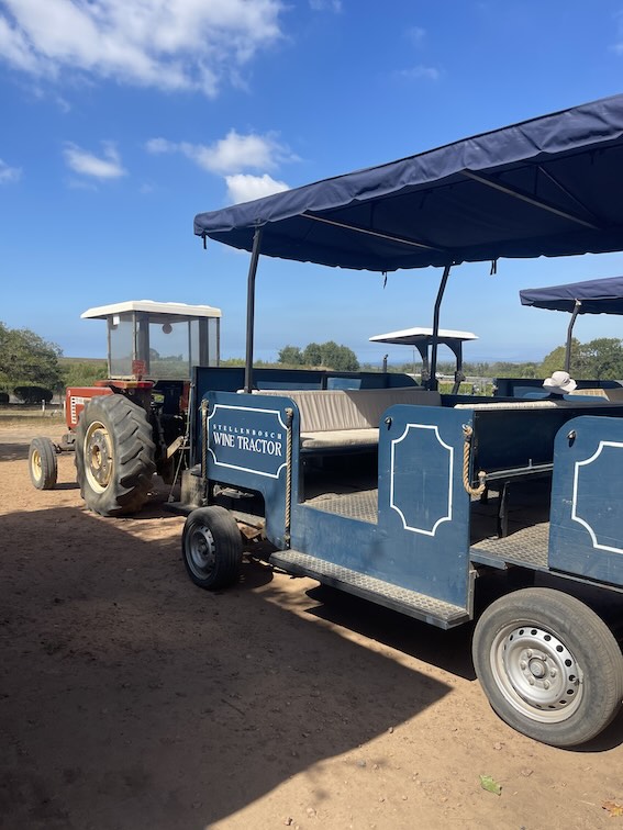 Stellenbosch wine tractor ready to go