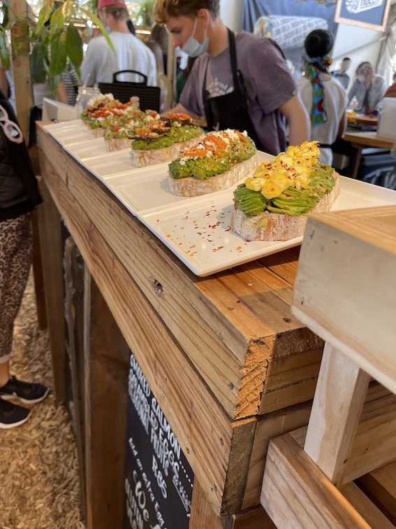 Avocado toast at the Oranjezicht Market