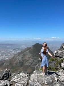 Hannah on top of Table Mountain