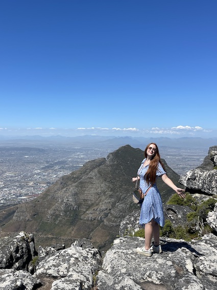 Hannah on top of Table Mountain