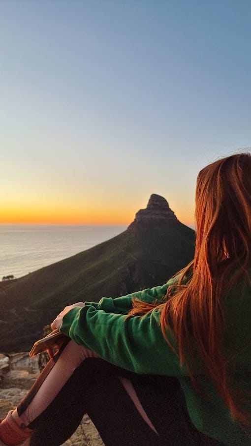 Hannah sunset at Kloof Corner