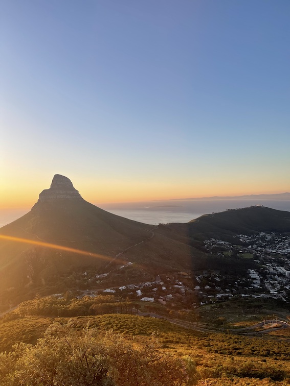 Lion's Head at sunset from Kloof Corner