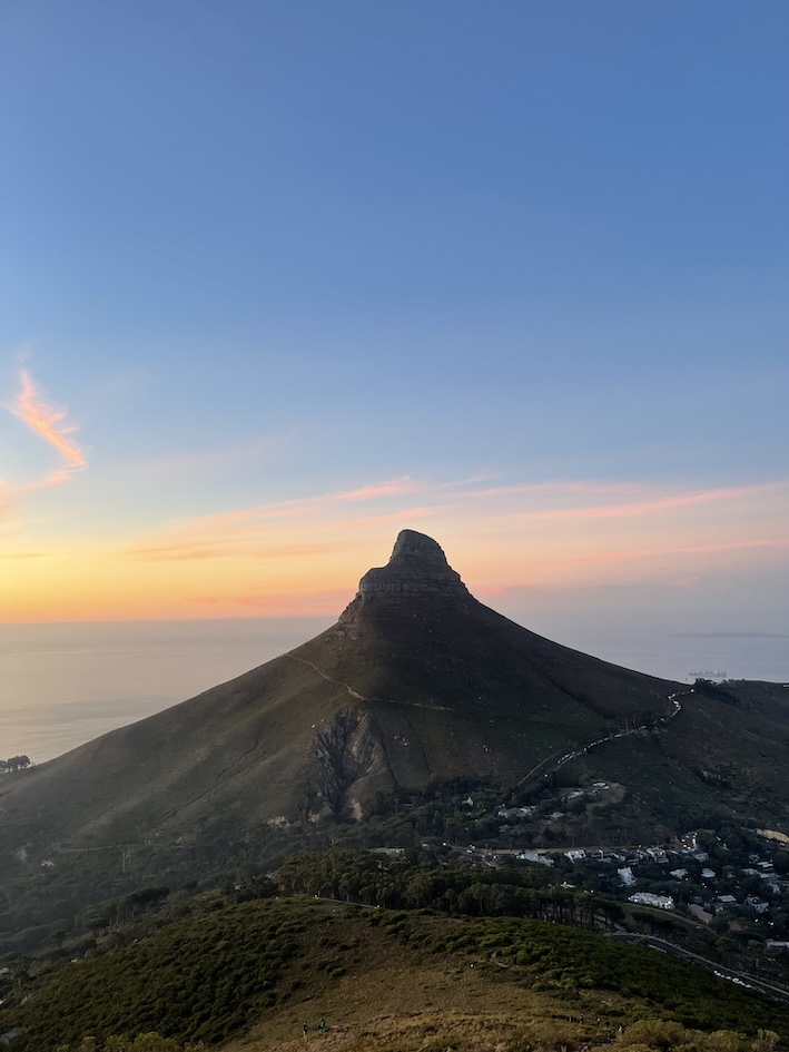 Lion's Head at sunset, as seen from Kloof Corner