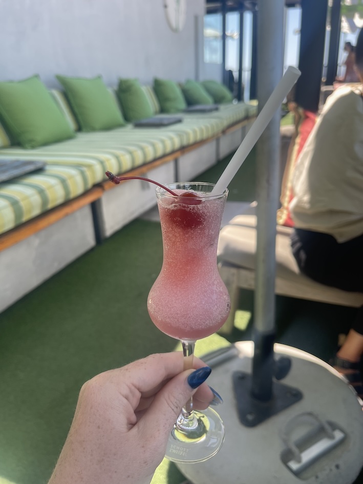 Frozen cocktail at the Silo rooftop