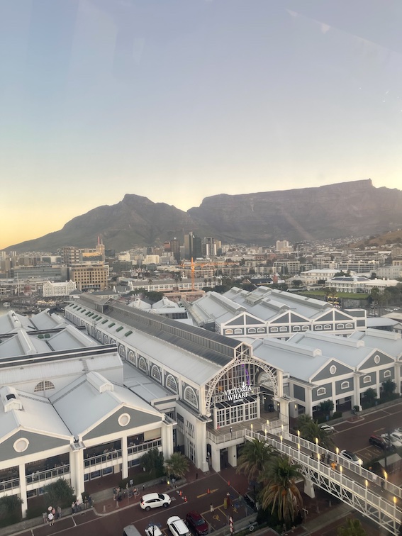 Table Mountain at dusk from the Cape Wheel