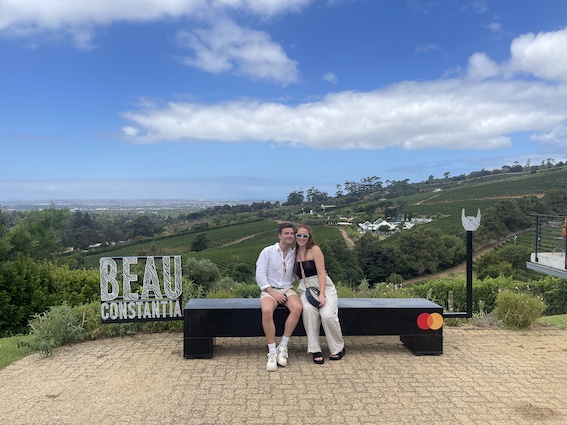 Hannah and Liam at Beau Constantia