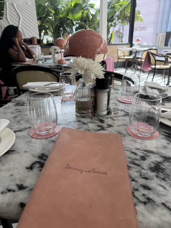 Sonny and Irene table setup