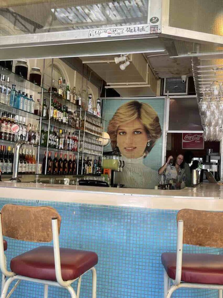 The mural of Princess Diana at Blondie, Cape Town