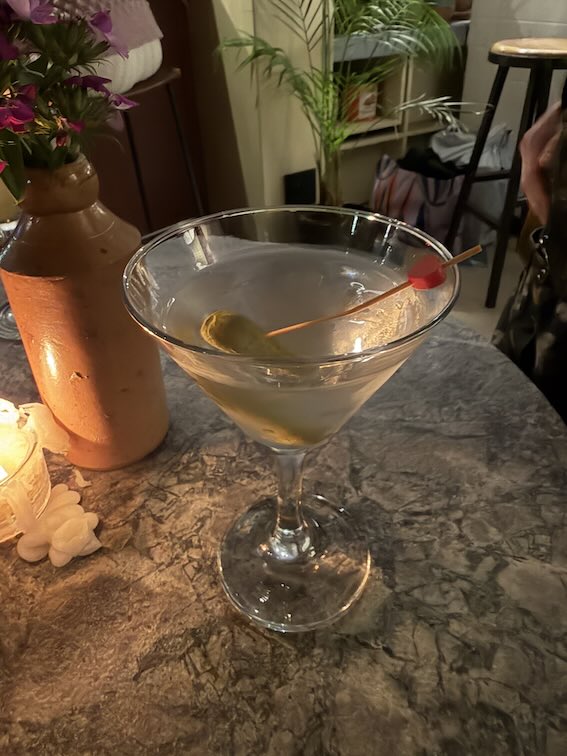 A pickletini at Maggy Lou's