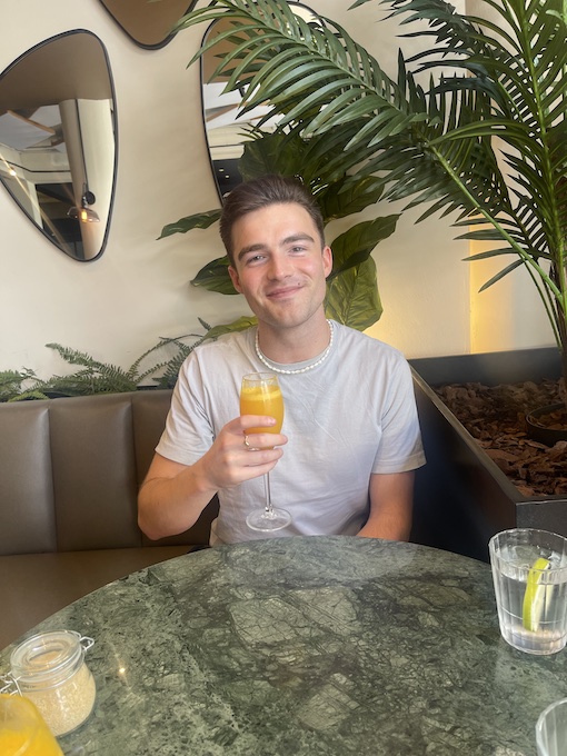 Liam with mimosa
