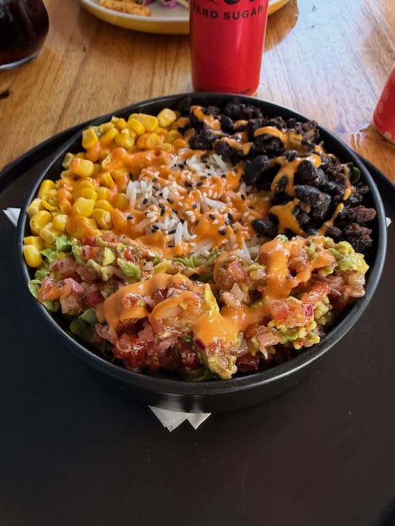 Burrito bowl at the Bo Kaap deli