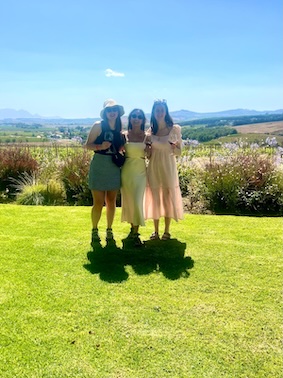 Hannah Sophie Jess at Alto on wine tractor