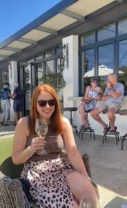 Hannah wine tasting at Klein Roosboom on the Durbanville wine safari