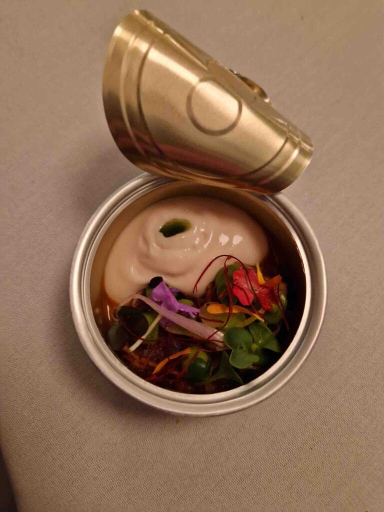 Food in a can at La Colombe