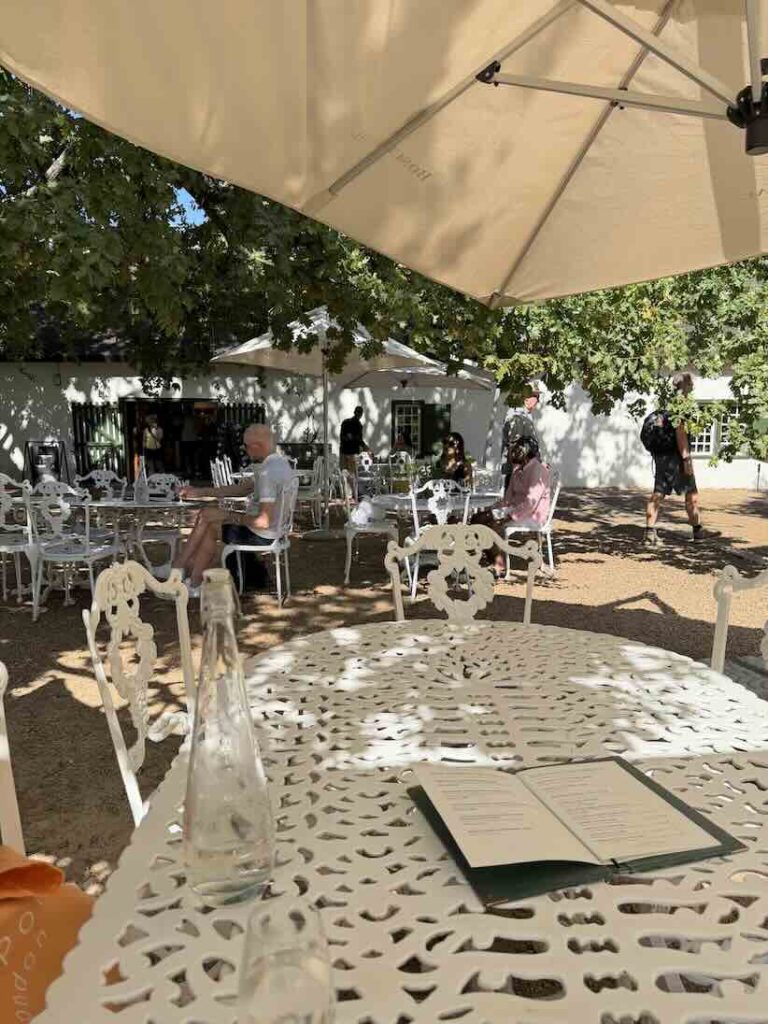 Boschendal tasting garden