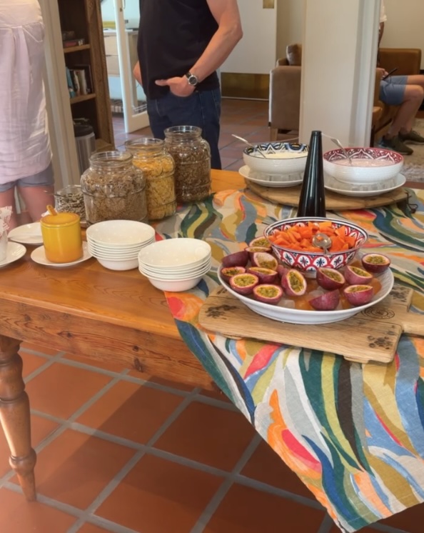 Breakfast spread Eikendal Lodge