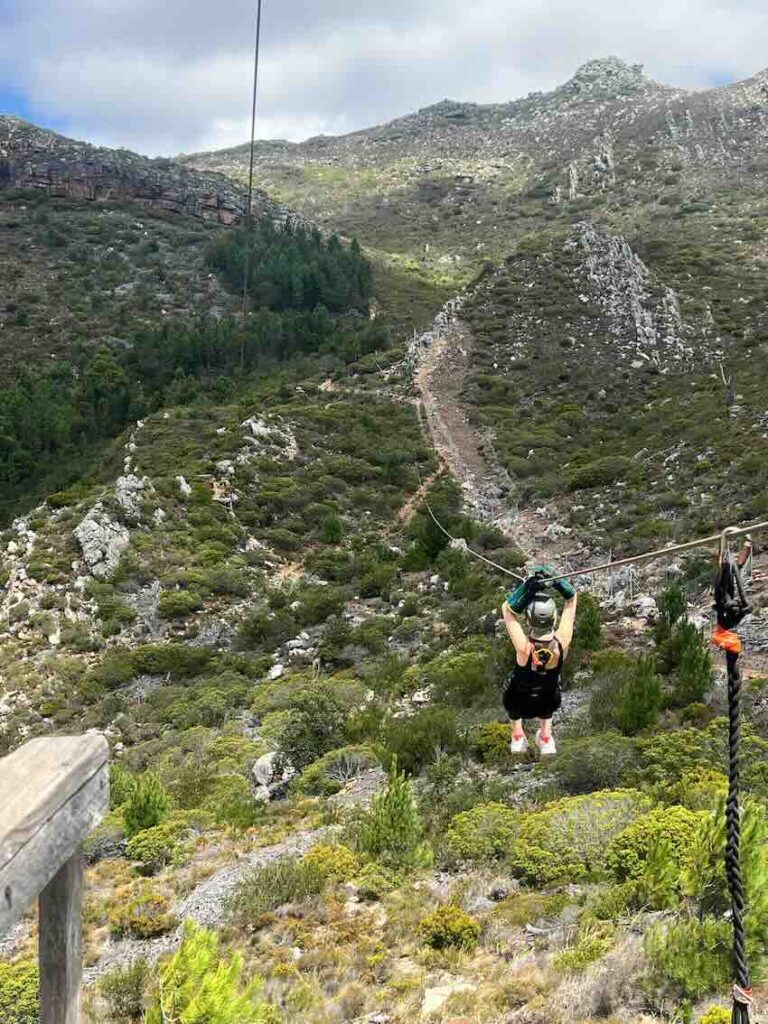 Hannah on zipline pale