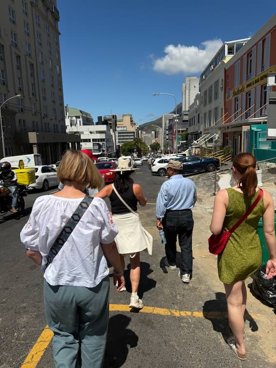 Mum and Mols walking with Sedick