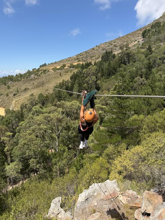 Sophie on the zipline
