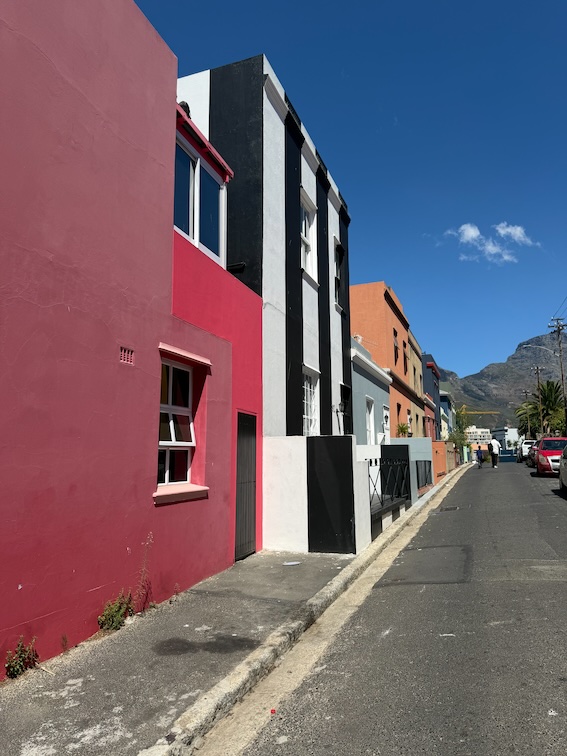 The zebra striped house in Bo Kaap
