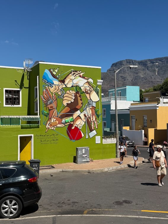 A mural on a house in Bo Kaap