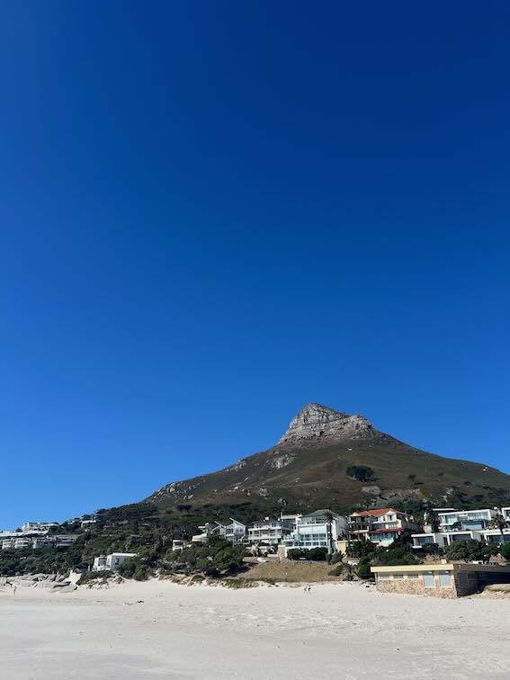 Cape Town Lion's Head from Camps Bay Beach